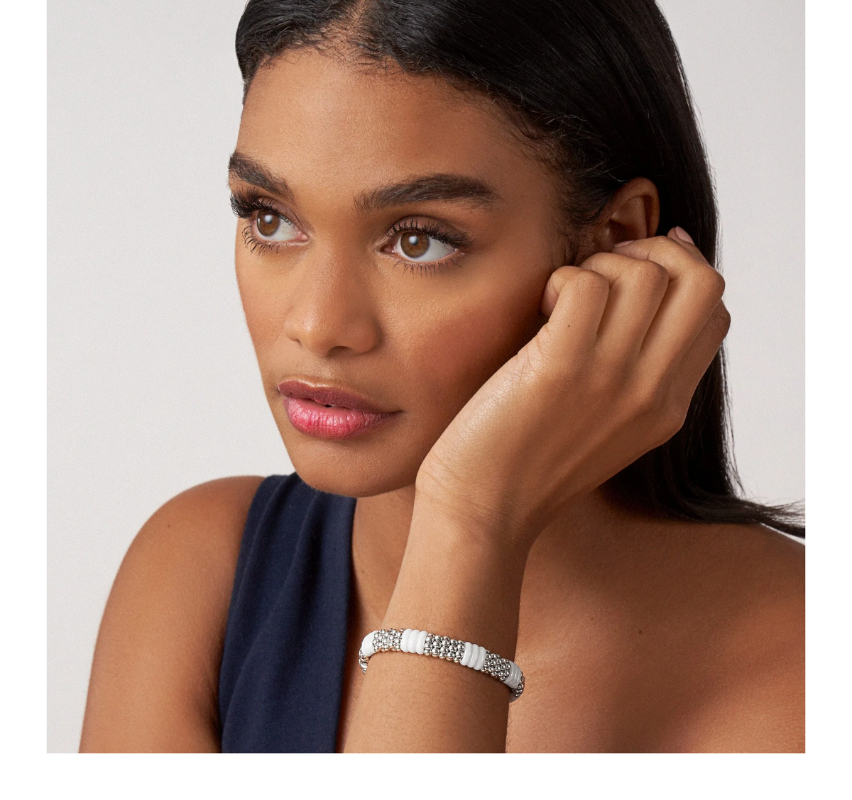 Lagos white caviar bracelet outlet