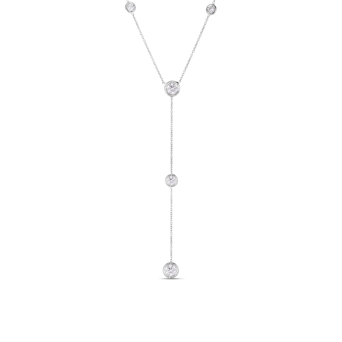 Roberto Coin Diamonds by the Inch 18K White Gold Diamond Necklace 18