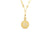 Roberto Coin Zodiac Medallion 18K Yellow Gold Diamond Virgo Medallion Necklace
