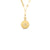 Roberto Coin Zodiac Medallion 18K Yellow Gold Diamond Aquarius Medallion Necklace