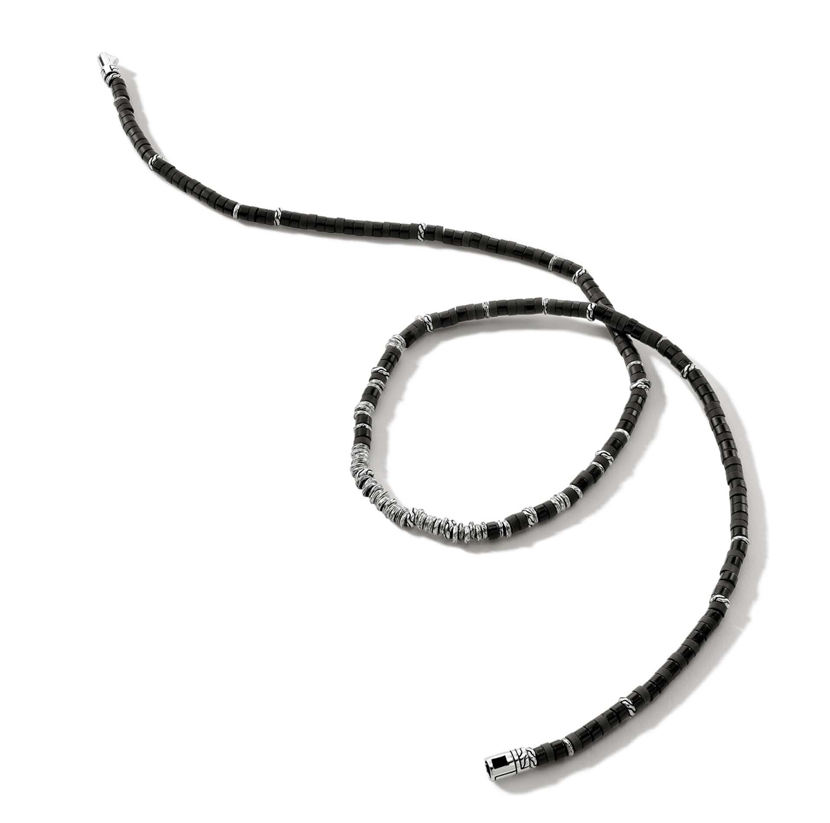 ジーナシス　【eL+1】 beads short necklace ブラック 925 Sterling Silver Black Beads Chain Necklace, Gorgeous