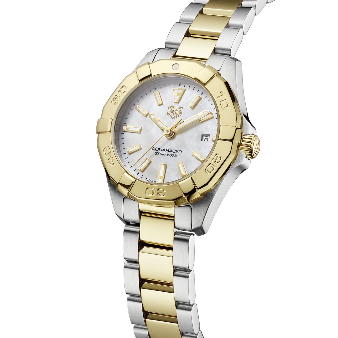 Tag Heuer Aquaracer White Mother of Pearl Dial Ladies Watch WBD1420.BB0321