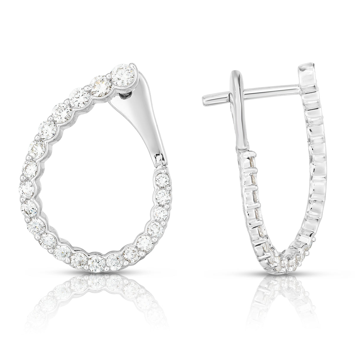 Oval Twist .74cttw Diamond Hoop Earrings Sabel Fink's