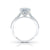 The Studio Collection Cushion Cut Center Diamond with Diamond Gallery and Shank Engagement Ring
