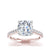 The Studio Collection Cushion Cut Center Diamond with Diamond Gallery and Shank Engagement Ring