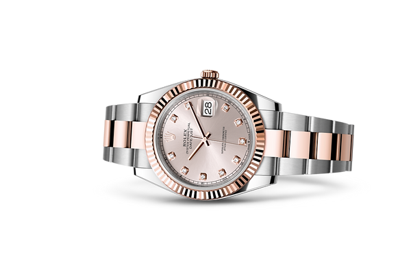 Datejust 41, Oyster, 41 mm, Oystersteel and Everose gold Laying Down