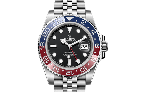 GMT-Master II, Oyster, 40 mm, Oystersteel Front Facing