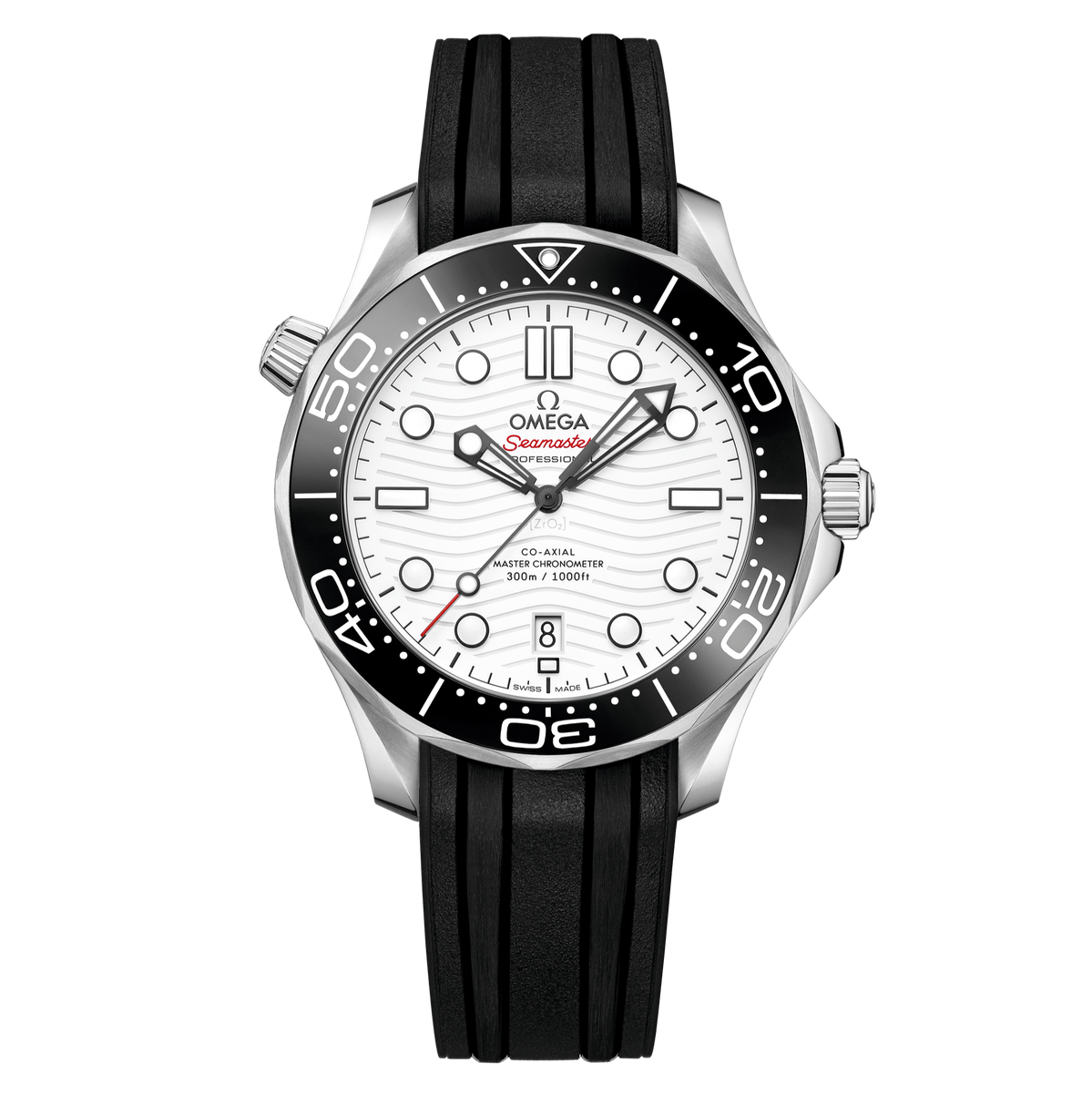 OMEGA Seamaster Diver 300m Co Axial Master Chronometer 42mm Steel on Rubber Strap