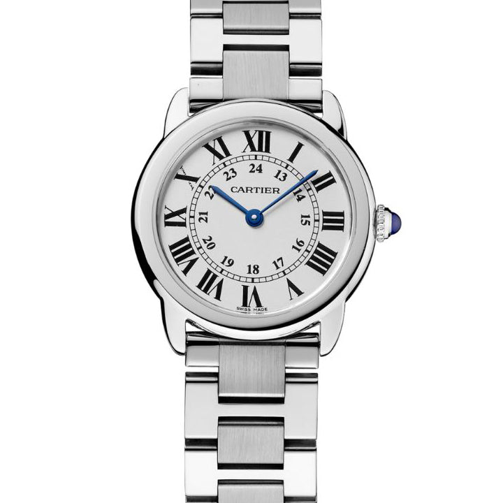 CRW6701007 - Ronde Solo de Cartier watch - 29mm, quartz movement, rose  gold, steel, leather - Cartier