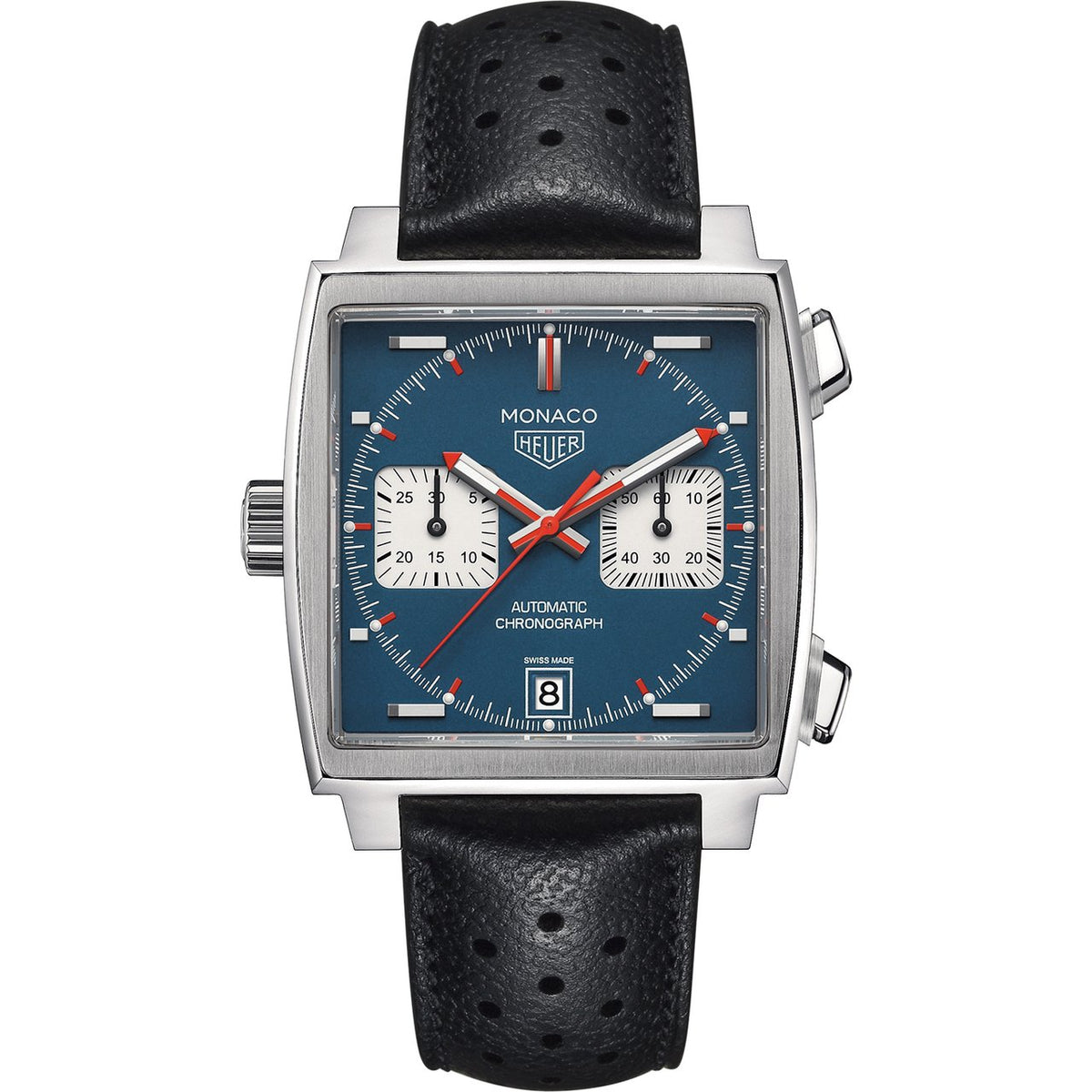 TAG Heuer Men s Monaco Leather Strap Watch Fink s