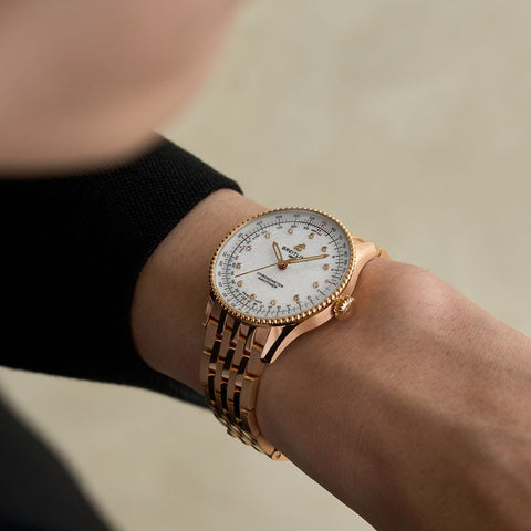 Man Wearing Gold Luxury Watch from Fink's Jewelers