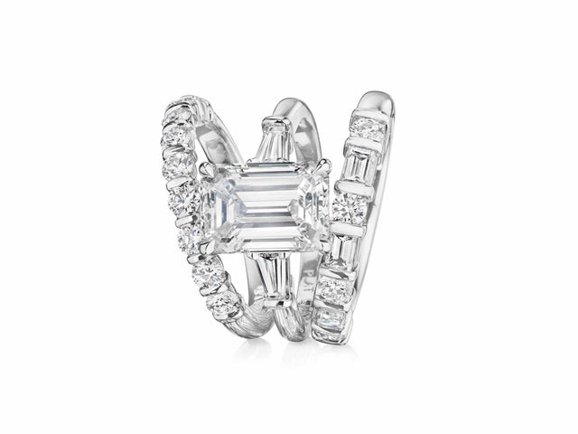 Three White Gold Diamond Wedding Rings for Ladies
