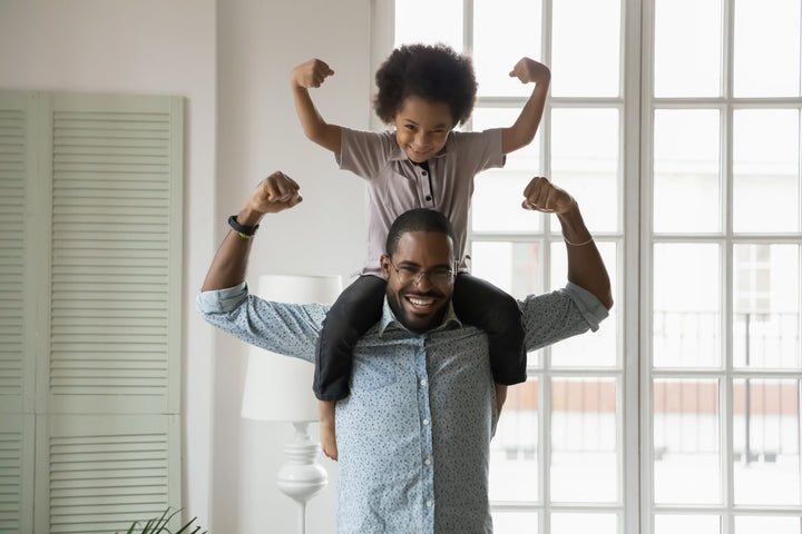 Father Playing with Son on Shoulders