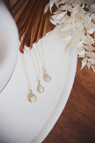 Opulent opal pendants to celebrate the October birthday in your life.