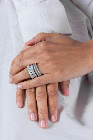 A Diamond Wedding Band to Showcase Eternity on Her Finger