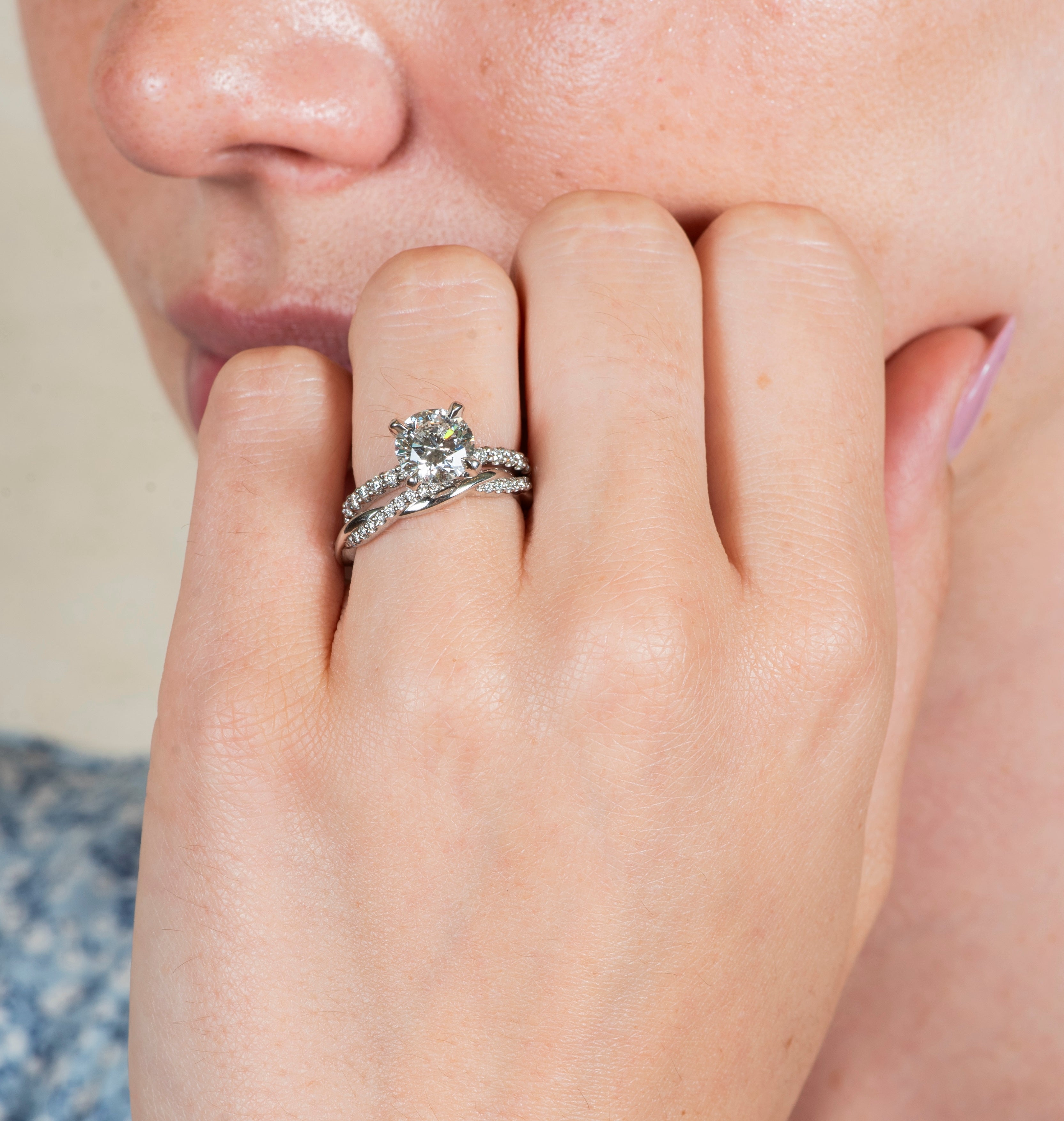 ring set how to wear engagement ring and band