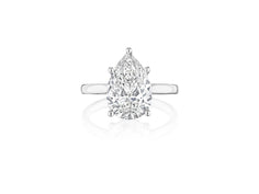 Engagement Ring with 4.01ct pear diamond center stone