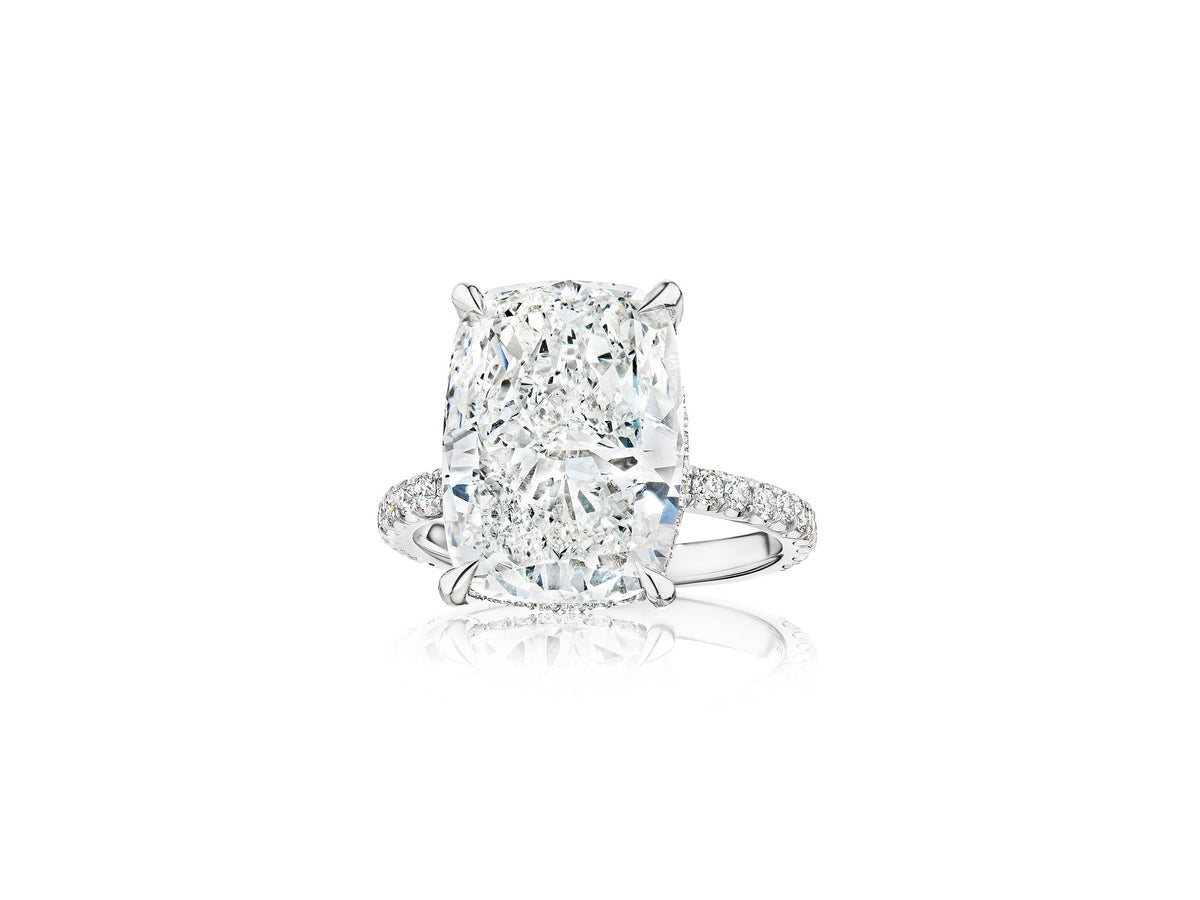 White gold solitaire diamond engagement ring