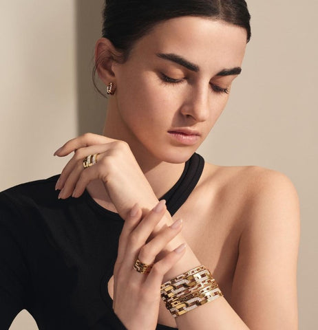 Model wearing new Roberto Coin jewelry