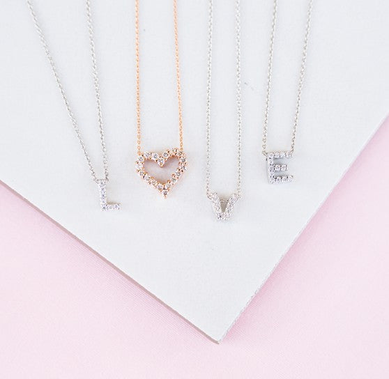 Fink's Jewelers diamond initial necklaces