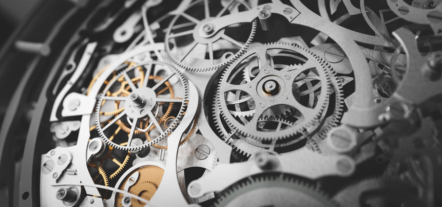 Inner workings of a watch movement