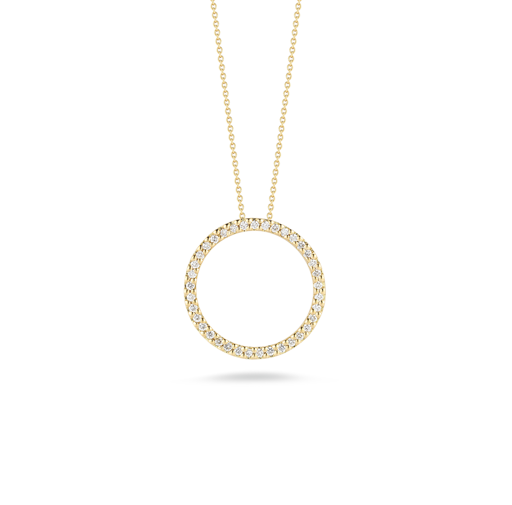 Roberto Coin Gold Diamond Circle Necklace | Fink's