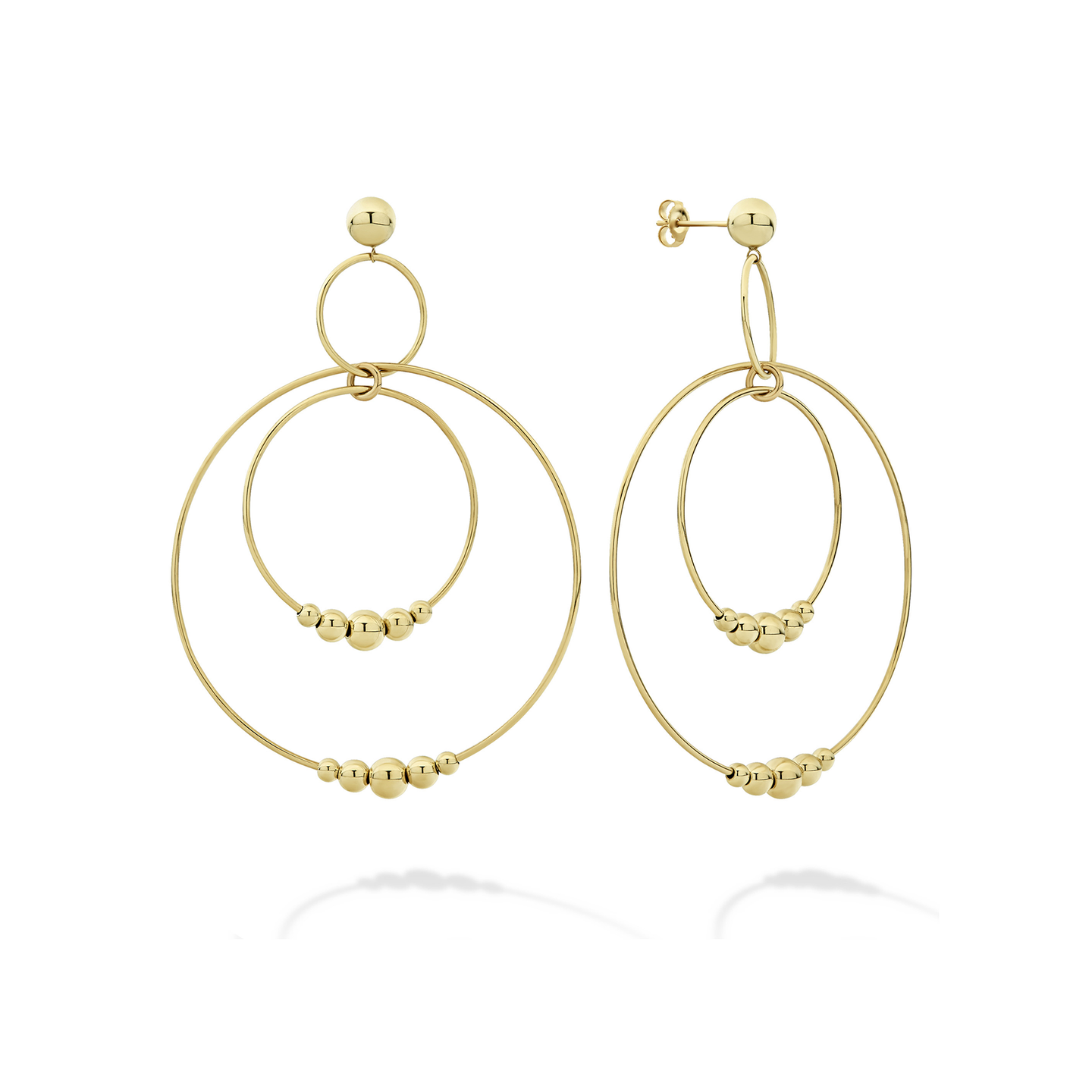 LAGOS Caviar Gold Three Circle Bead Drop Earrings Fink s