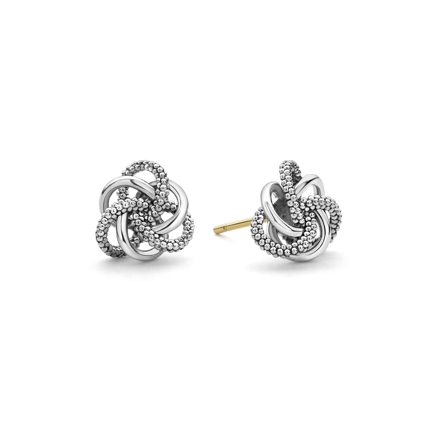 LAGOS Love Knot Small Silver Stud Earrings
