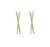 LAGOS Caviar Lux Thin Gold X Diamond Hoop Earrings