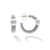 LAGOS White Caviar Ceramic Caviar Diamond Hoop Earrings