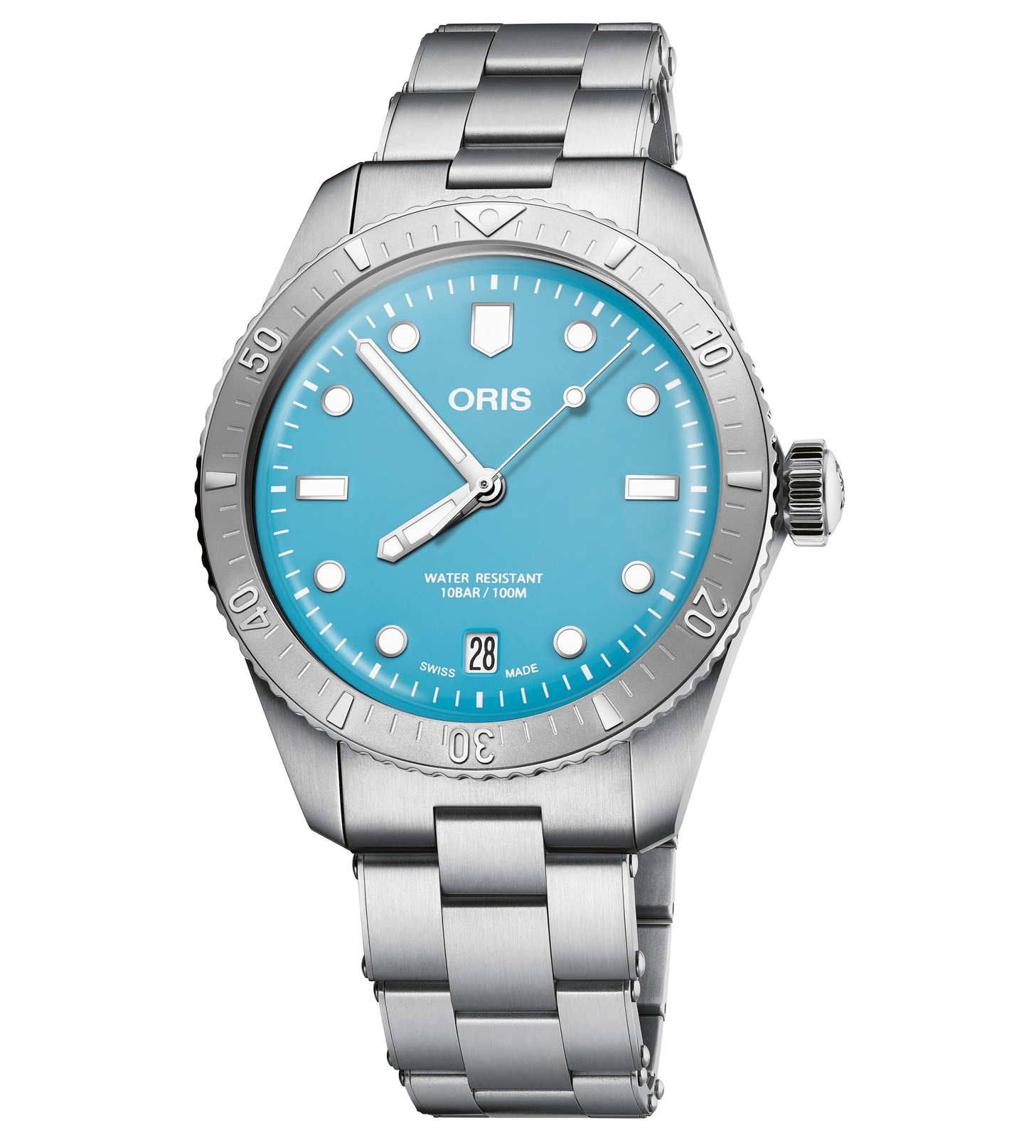 Oris Divers Sixty-Five Watch with Cotton Candy Blue Dial, 38mm