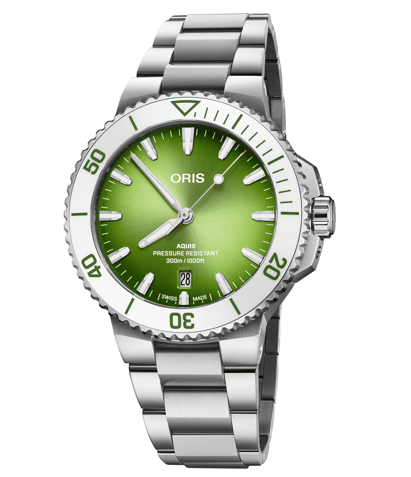 Oris Aquis 41.50mm Watch with Summer Green Dial