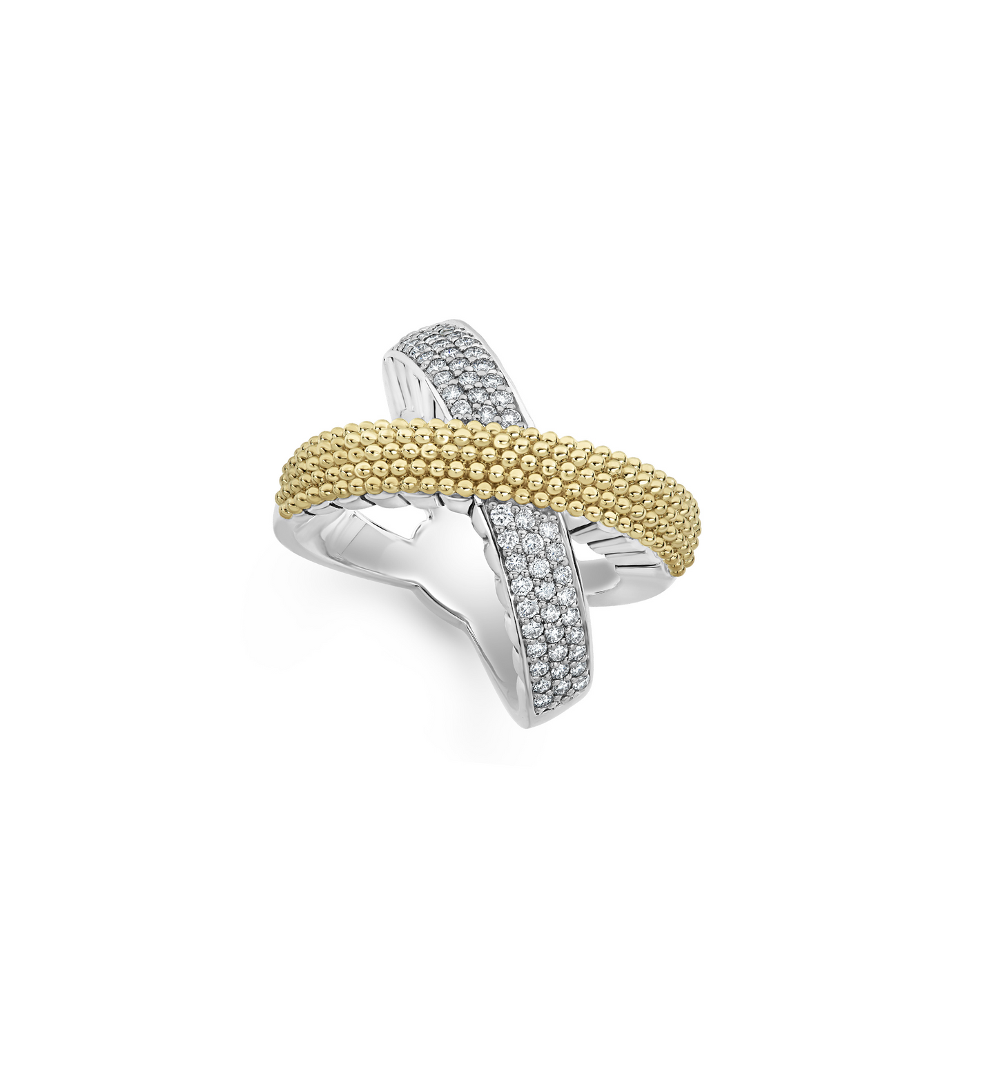 LAGOS Caviar Lux X Gold Diamond Ring