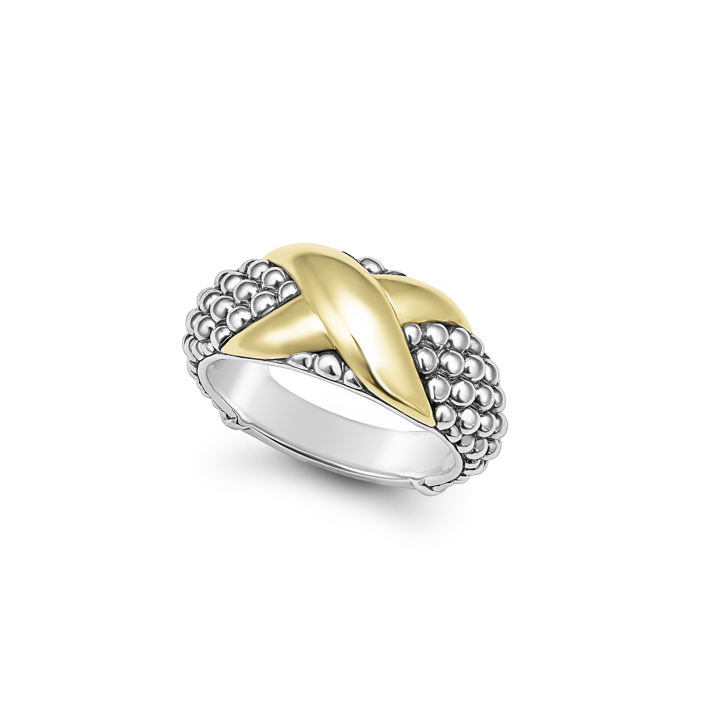 LAGOS Embrace Two-Tone X Caviar Ring