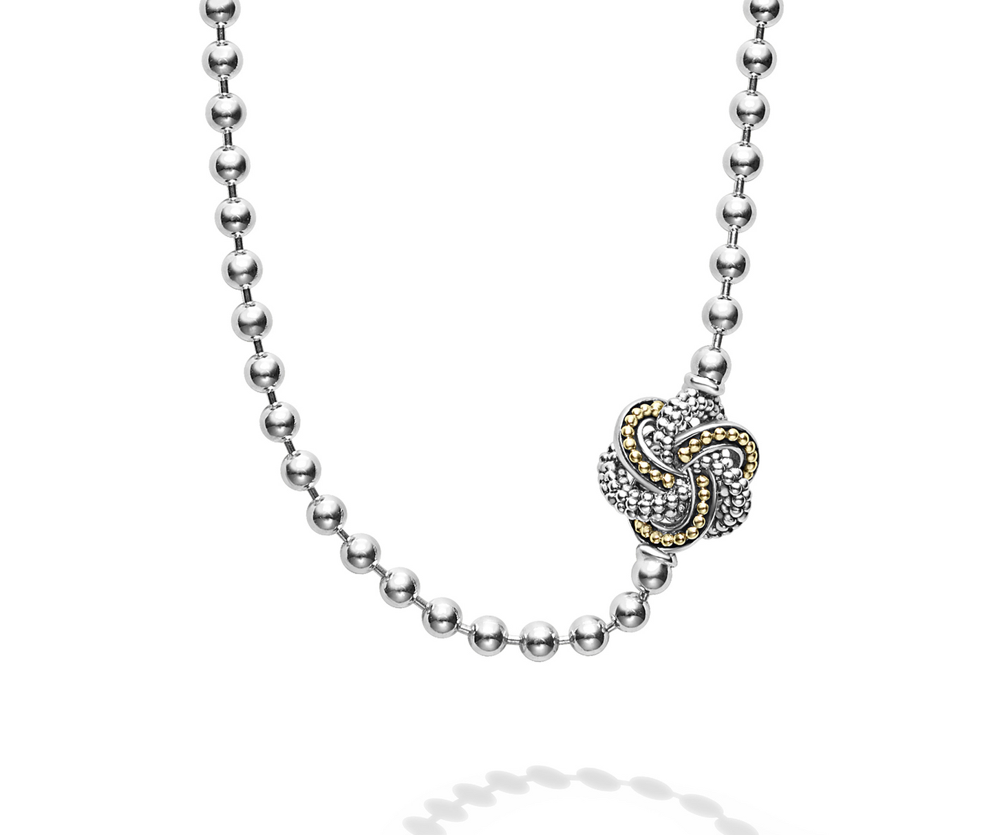 LAGOS Love Knot Five Station Two Tone Necklace