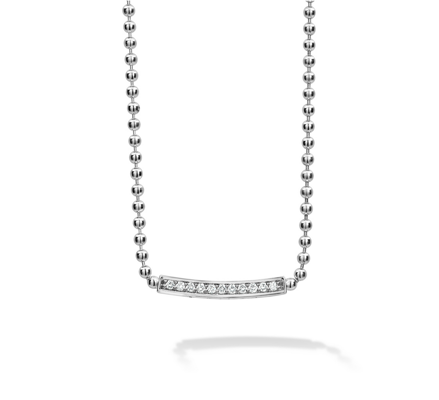 LAGOS Caviar Spark Small Station Diamond Beaded Necklace