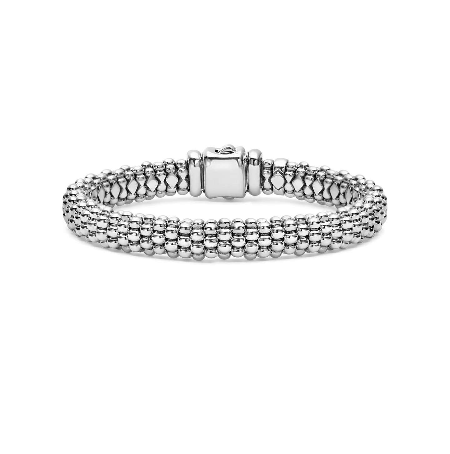 LAGOS Signature Caviar 9mm Silver Bracelet