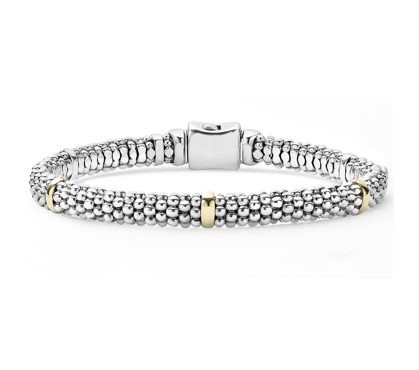 LAGOS Signature Caviar Five Gold Station Bracelet