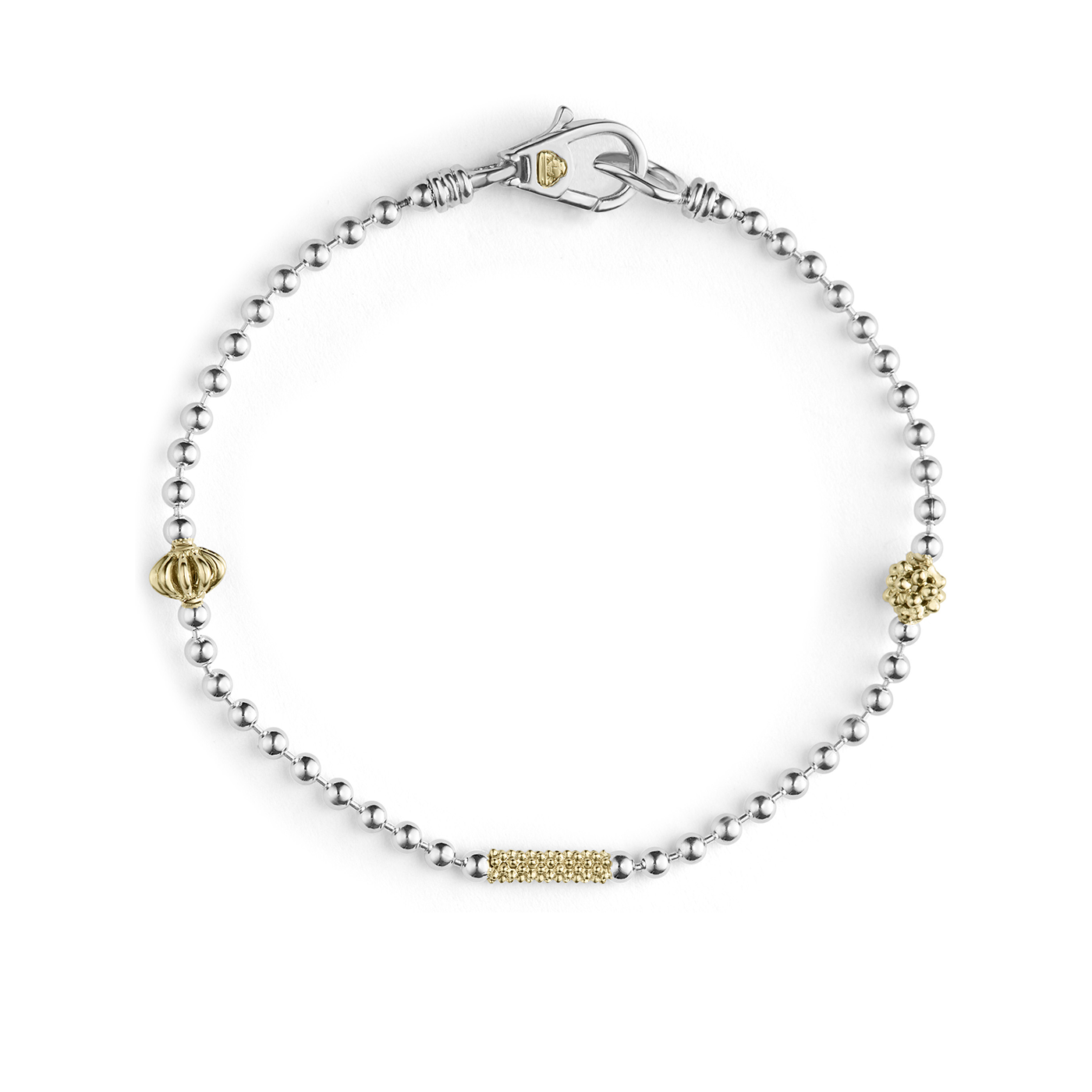 LAGOS Caviar Icon Two Tone Caviar Beaded Bracelet