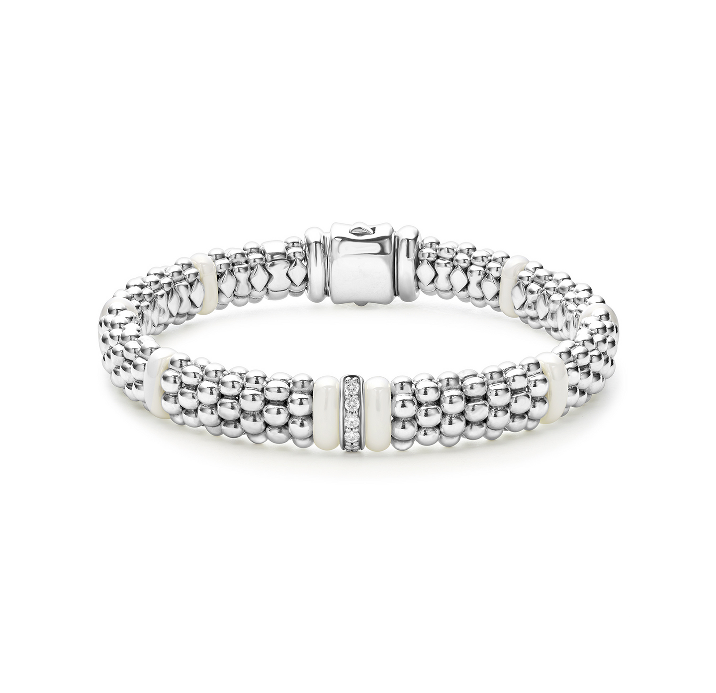 LAGOS White Caviar Single Station Diamond Caviar Bracelet