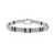 LAGOS Black Caviar Sterling Silver Four Station Diamond Bracelet