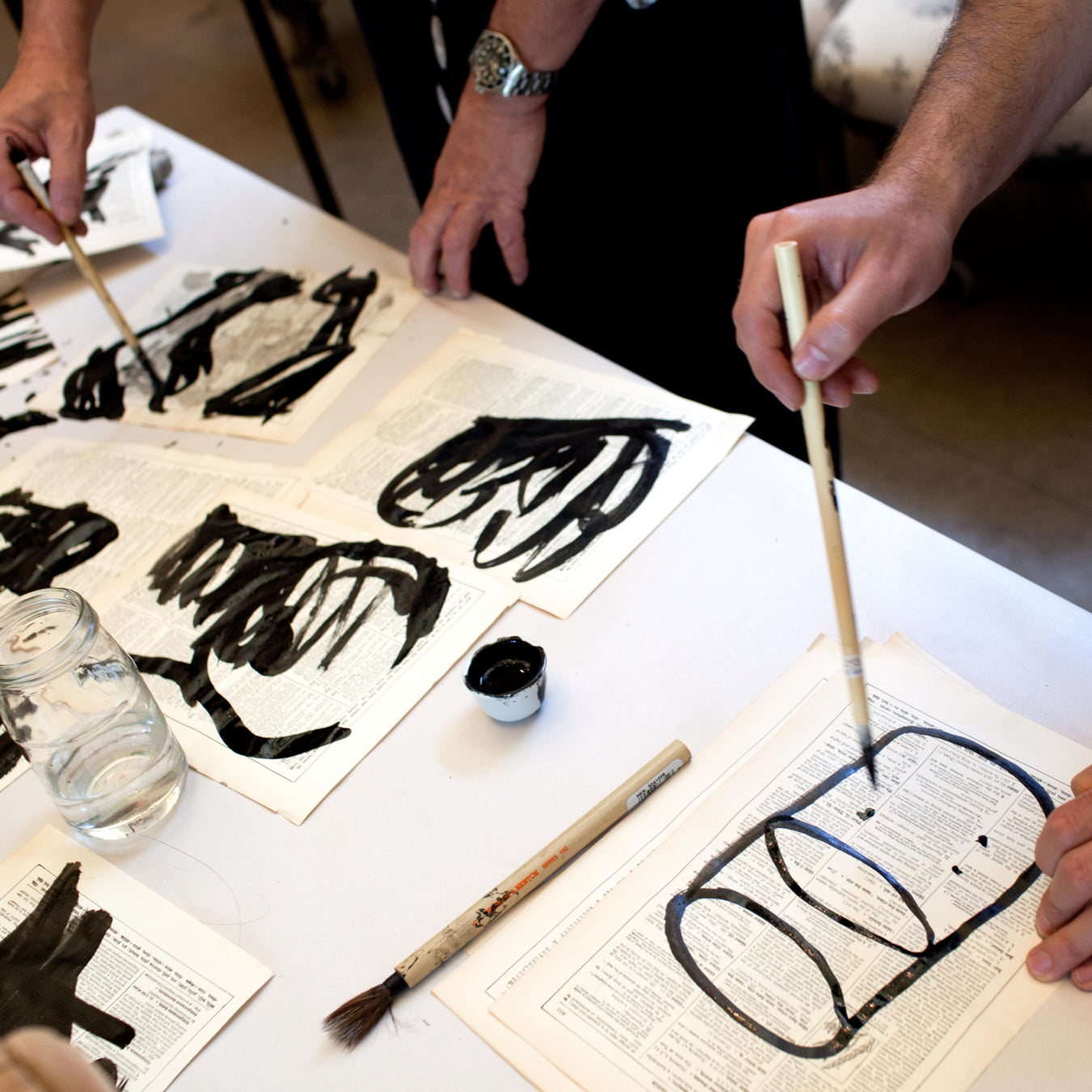 Participants in the Rolex Mentor and Protégé Arts Initiative Collaborate on an Art Piece