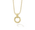 LAGOS Gold &amp; Black Caviar Circle Pendant Necklace