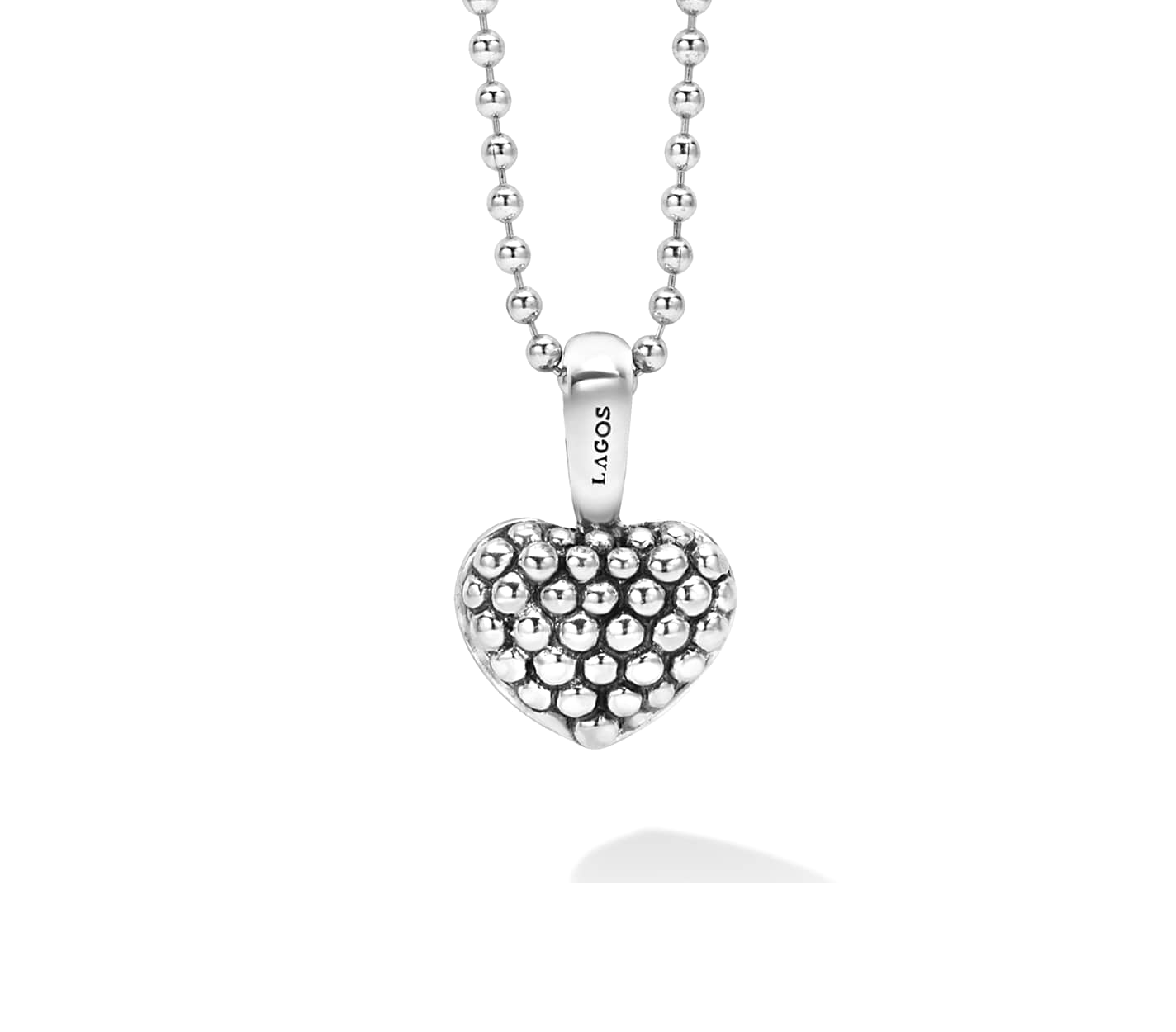 LAGOS Signature Caviar Beaded Heart Pendant Necklace