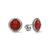 LAGOS Anthem Red Jasper Skull Cufflinks