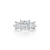 Fink&#39;s Exclusive Platinum Princess Cut Diamond Three Stone Engagement Ring