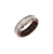 Triton Men&#39;s 7mm Espresso Tungsten Carbide Step Edge Wedding Band with Hammered Center
