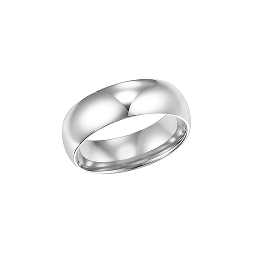 Low Dome Band, 6mm Platinum Men's Wedding Band Fink's
