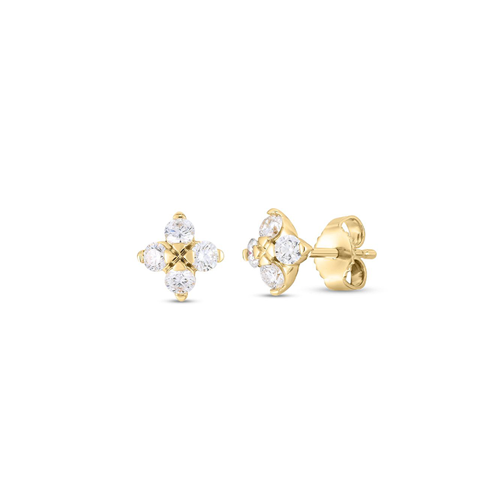 Roberto Coin Love in Verona Yellow Gold Small Stud Earrings