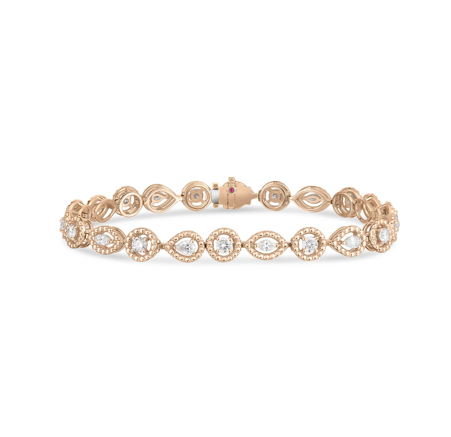 Roberto Coin Dolcetto Alternating Three Stone Diamond Bracelet